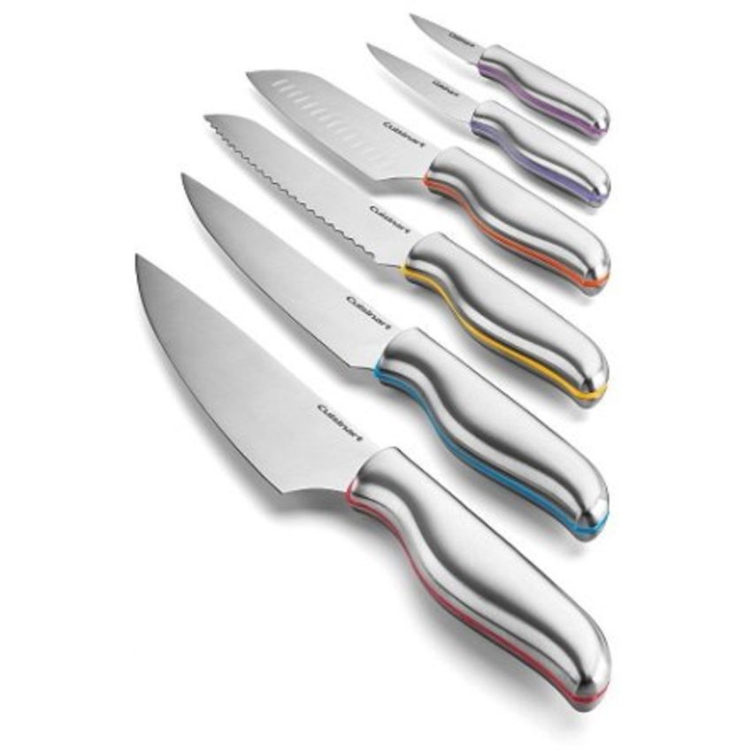 Set de cuchillos de acero con protector Cuisinart C77-12PCS Plata