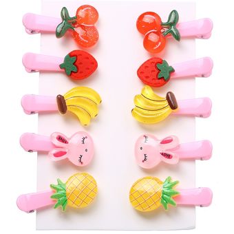 Clip de pelo de arcoíris para niña Horquilla de dibujos animados para niña y mujer horquilla de fruta regalos accesorios para el cabello 