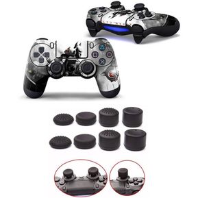 PS4 Skin Estampa Control Para Playstation 4 (Batman Y Cat + Grips Pro)