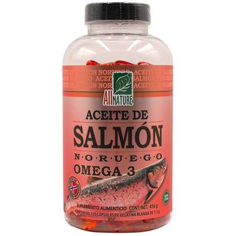 Aceite de Salm n Noruego 320 c ps. de 1.3g allnature Linio