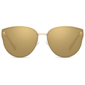 Gafas de sol UV de metal 2242 Gafas de sol de moda marco de oro 