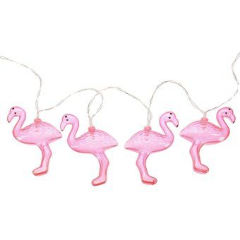 10LED Christmas Flamingo Bulb String Light Porche Blanco cál 