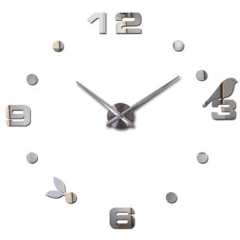 GENERICO Reloj De Pared 3d Adhesivo Moderno Grande 120 Cm De Diámetro