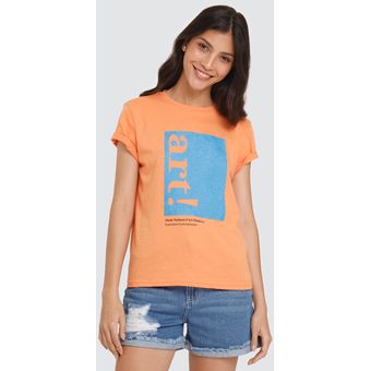 Camiseta Deportiva Para Mujer Manga Corta Con Estampado - Ostu