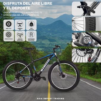 Bicicleta Todo Terreno Rin 27 5 Azul con Negro Suspensi n