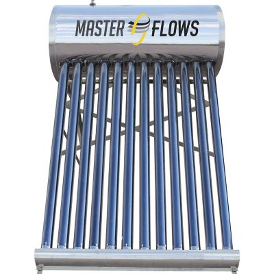 Calentador solar Master Flows de 12 tubos 150 lts Plata.