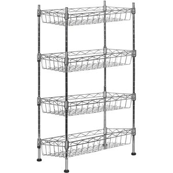 Multiestante 4 Niveles Cromado 45X81.5X25 Cm 