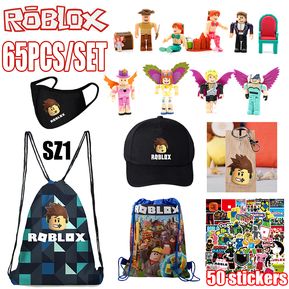 65PCS/SET Mochila escolar cordón dibujos animados Roblox