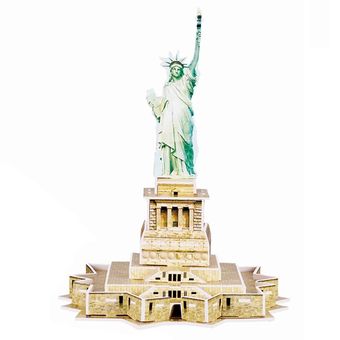 estatua de la libertad Stereo 3D Jigsaw Mini-Mundial Modelo edificio del rompecabezas los niños del rompecabezas de papel 