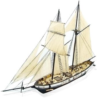 HARVEY1847 DIY 1130 Escala Barco de madera Ensamblaje de velero Model 