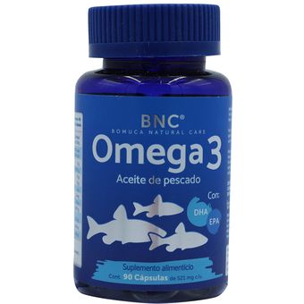 BNC OMEGA 3 ACEITE DE PESCADO C 90 CAPS 521MG C U