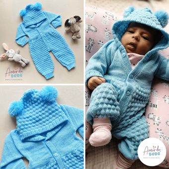 CONJUNTO TEJIDO EN HILO PARA BEBE NIÑA 0-3 MESES – Moda Bebé