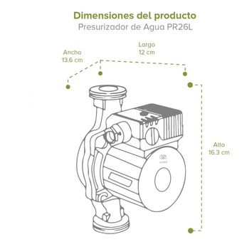 Presurizador de agua 26 L — Avera