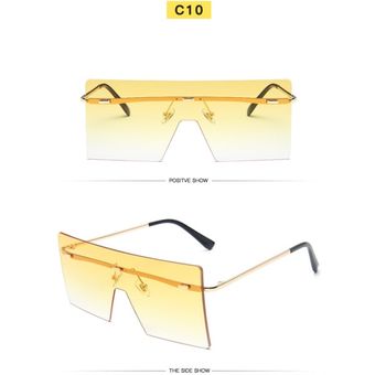 Vcka lujosas gafas de sol de gran tamaño diseñadores demujer 