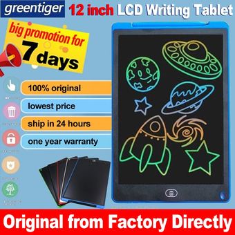 #Single Color Azul Tablero de escritura inteligente de 12 pulgadas Tableta LCD Pantalla LCD Tableta Tabletas digitales Tabletas gráficas electrónicas Pad de escritura electrónica con pluma 