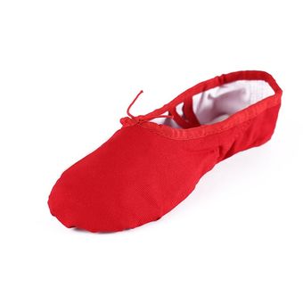 zapatillas de Ballet de entrenamiento para mujer-Rojo B 