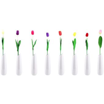 Mini MultiColor All-Father Flores artificiales PU Tulip para la decoración del hogar 
