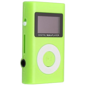 Mini USB MP3 Music Media Player Pantalla LCD - Verde verde 