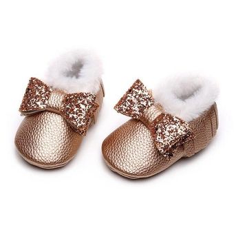 Invierno niños con flecos Bowknot zapatos cálidos Baby girl 