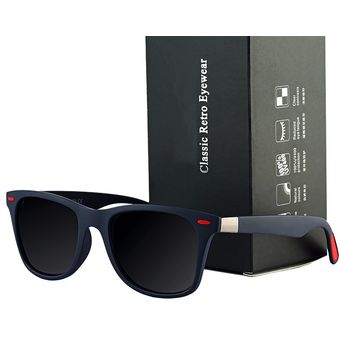 Classic Square Polarized Sunglasses Men Women Designer Rivet 