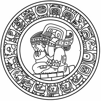 Adazio Vinilo Decorativo de Calendario Maya 