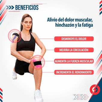 Cinta Kinesio Tape Neuromuscular Vendaje Deportivo Terapia Rosa PBOLD