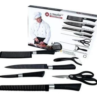 Set de Cuchillos de 6 PCS Colección de Cuchillos Cocina pelador S/M