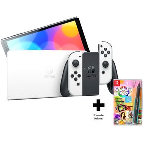 Consola Nintendo Switch 64GB OLED Blanco + Colors Live