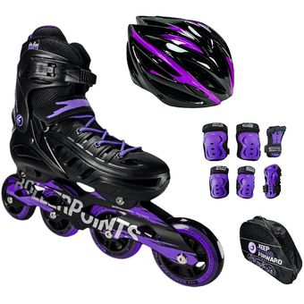 Kit de Protecciones para patines marca V-Roller Gris/Azul