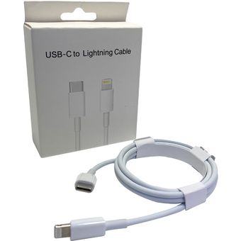 Cable usb lightning + cargador iphone x 1 Metro GENERICO