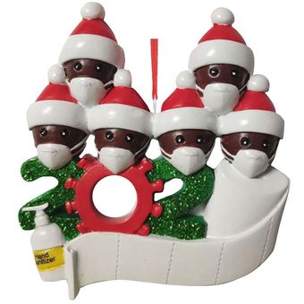 Máscara de Navidad Adornos Muñeca Mini Decoración colgante con y sombrero de la 