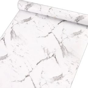 Papel tapiz marmol Pared Adhesivo Rollo 45 cms X 10mts blanco