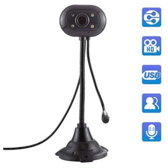 Camara Web Webcam Flexible Usb 480p Con Micrófono Pc Noteb