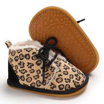 Botasálidason estampado leopardoaraebés zapatos antidesl 