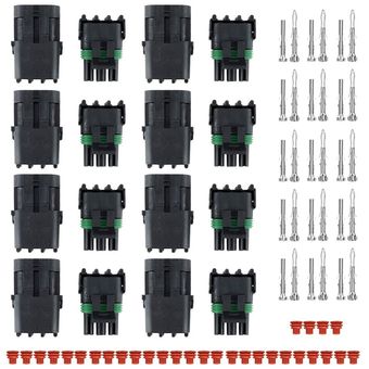 Juego de 10 terminales de 3 clavijas impermeables serie 1.5 mm Conecto 