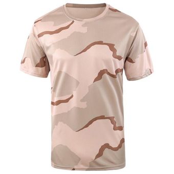 Camiseta de camuflaje para exteriores camisetas transpirables de secado rápido ropa deportiva militar para senderismo 