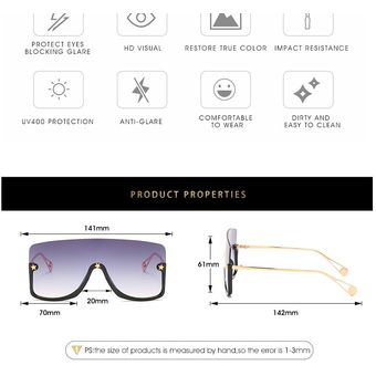 Fisini Grey Grey Gafas de sol de diseño de marca estrellamujer 