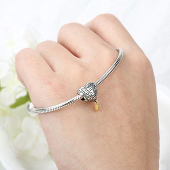 dije  charm de corazón pieza rompecabezas en plata 925 para pulseras 