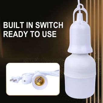 Zócalo de lámpara Accesorios Socket convertidor de enchufe de los bulbos del bulbo de lámpara de la cuerda del cable adaptador 