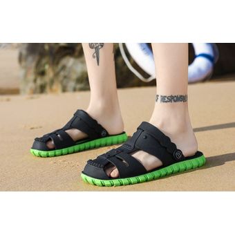 Sandalias de moda antideslizantes para hombre-verde 