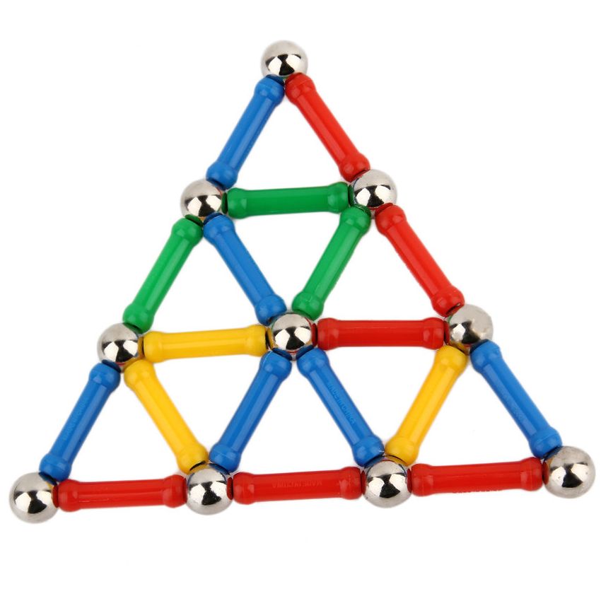 28 unids / set tridimensional manual bloques magnéticos juguetes para niños educativos