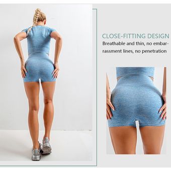 Conjunto de Yoga sin costuras para mujer ropa deportiva de gimnasio Top cor 