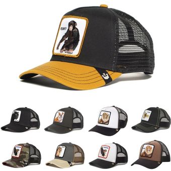 Gorra de béisbol de algodón de malla con estampado de animales para 