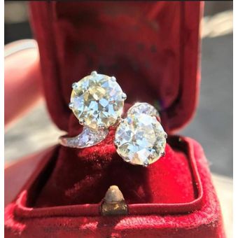 Npkds Ornamentados De Dos Años De Edad Anillo De Gemas De 