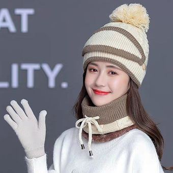 4 Bufandas De Invierno Para Mujeres Suenan Pañuelos De Punto Guantes, 