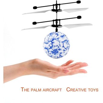 EH Inducción de infrarrojos RC Avión con bola de porcelana azul y blanca de juguetes para niños 