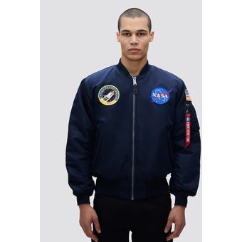 ALPHA INDUSTRIES Chaqueta estilo bomber Ma-1 azul - Tienda