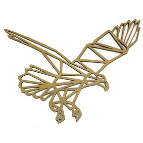 Águila en Vuelo Decorativa para Pared con Diseño Geométrico