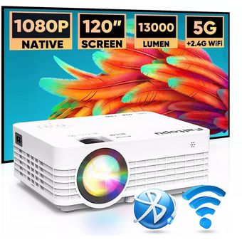 Proyector Hd 1080p 13.000 Lumens Proyectores Wifi Bluetooth