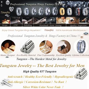 Love Alliance 100% Carburo De Tungsteno Anillo De Bodas Para 